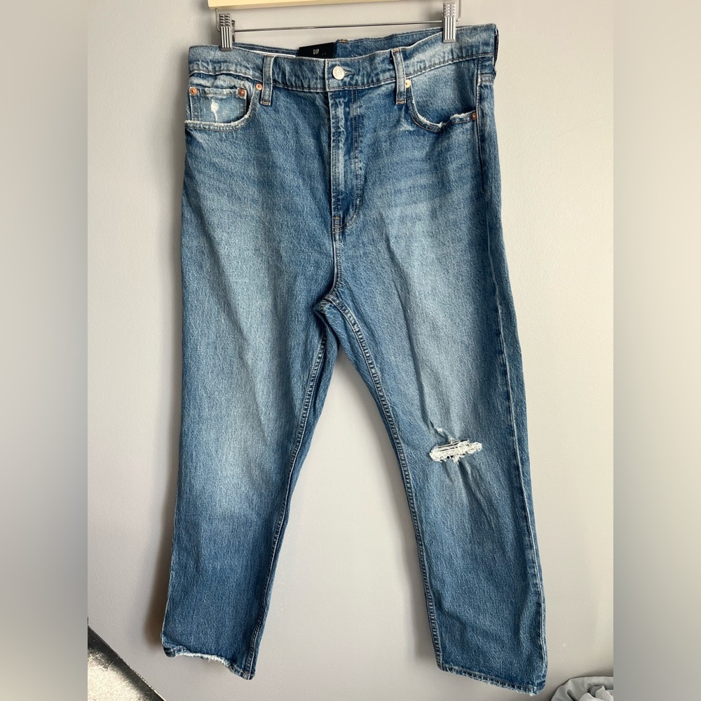 GAP Classic Blue Straight leg Sky High Cheeky Jeans